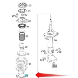 ĐỆM LÒ XO GIẢM XÓC TRƯỚC MERCEDES W212.
