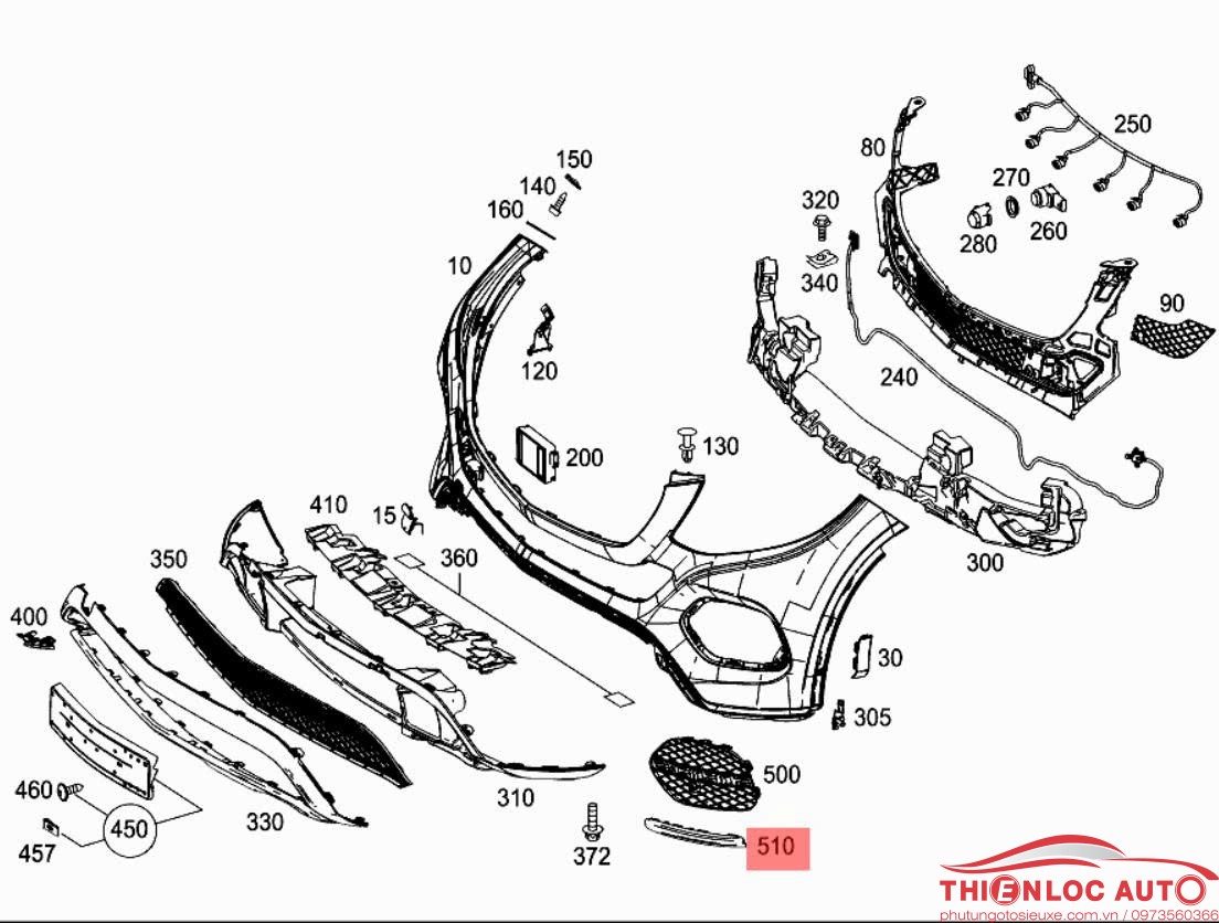 ỐP MẠ XI CẢN TRƯỚC MERCEDES W166